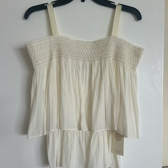 Ramy Brook Tops - Ramy Brook Cream Smocked Tiered Camisole